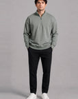 BOXY QUARTER ZIPPER-DOUBLE KNIT