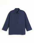 LINEN HALF PLACKET SHIRT