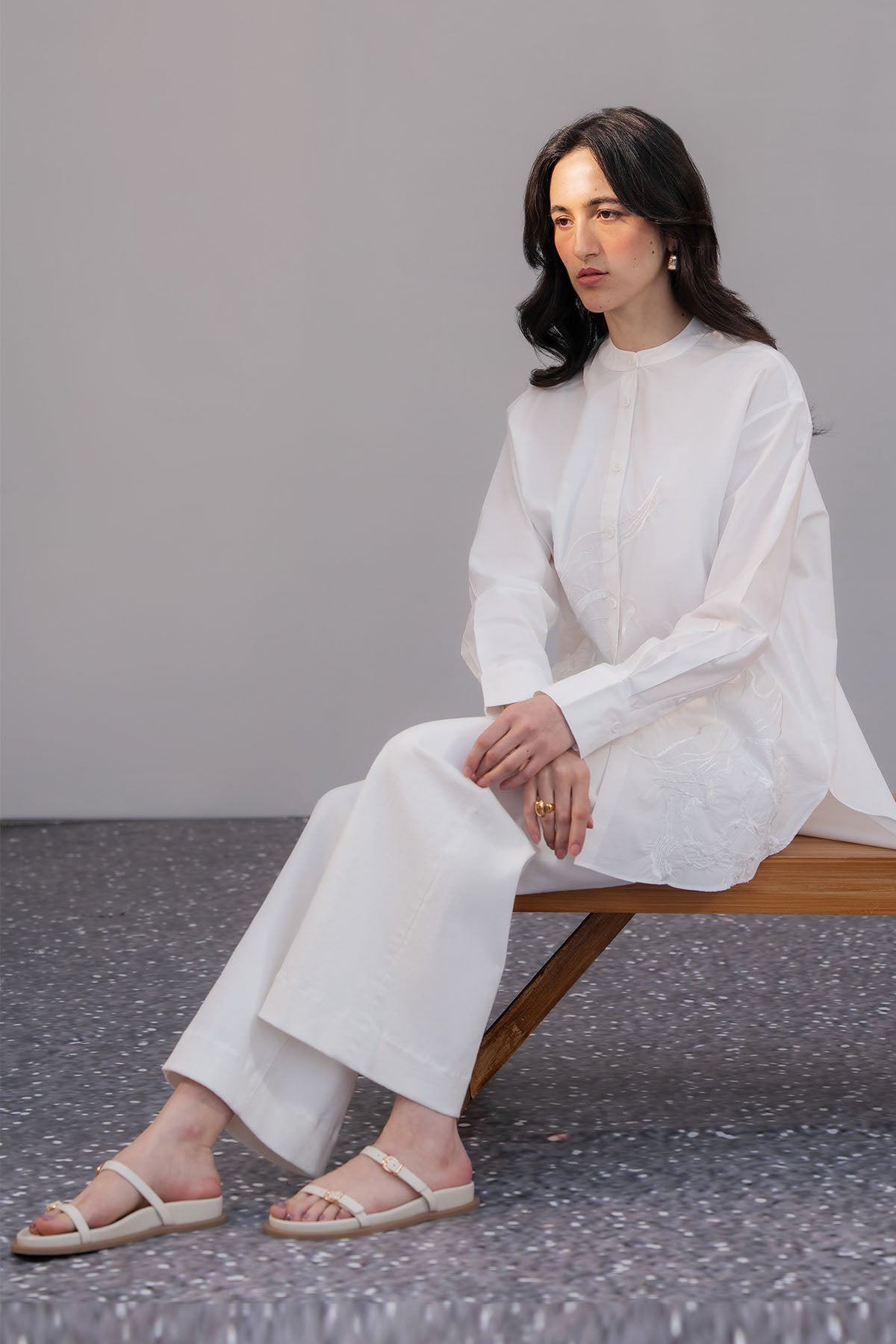 EMBROIDED POPLIN SHIRT