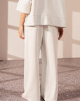 Wide Leg Relaxed Pant with Pocket-Cloud lux Light
