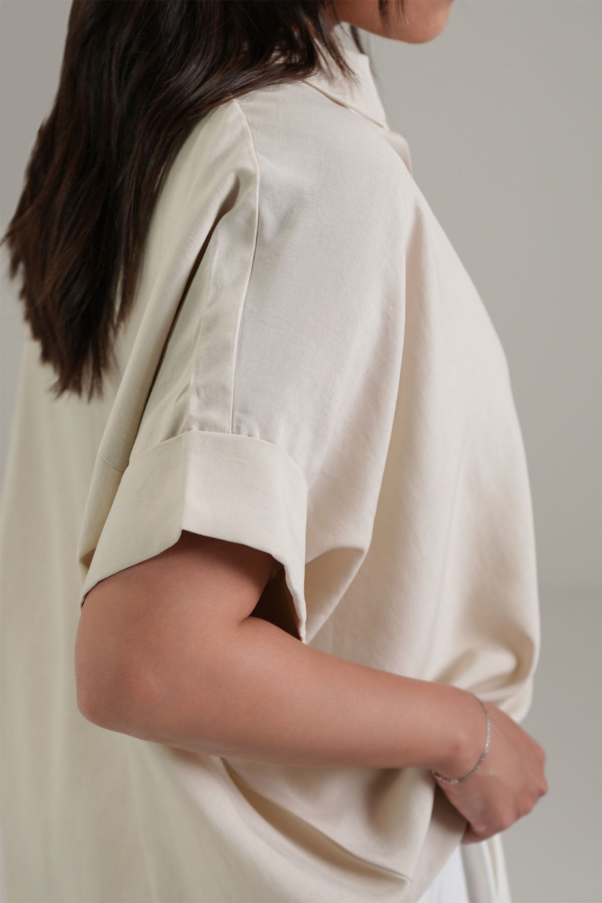 LINEN BLEND RELAXED TOP