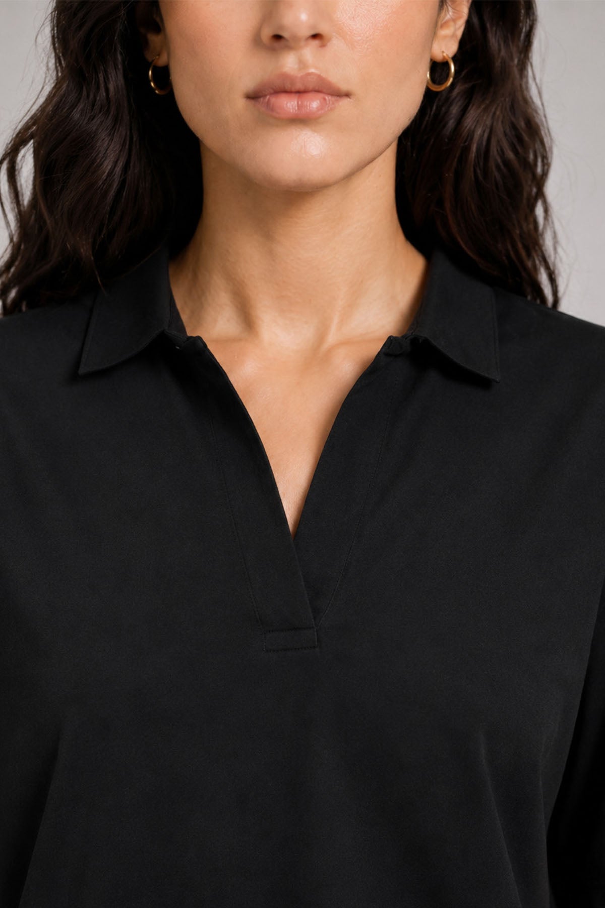 OPEN COLLAR POLO-DOUBLE KNIT