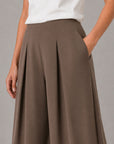 WIDE LEG PLEATED RELAXED PANTS-CLOUDLUX