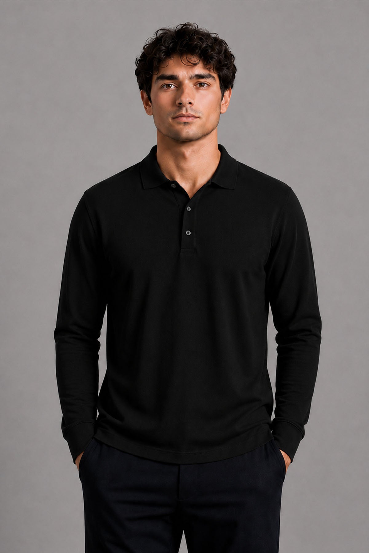 FULL SLEEVE SUPIMA POLO T-SHIRT