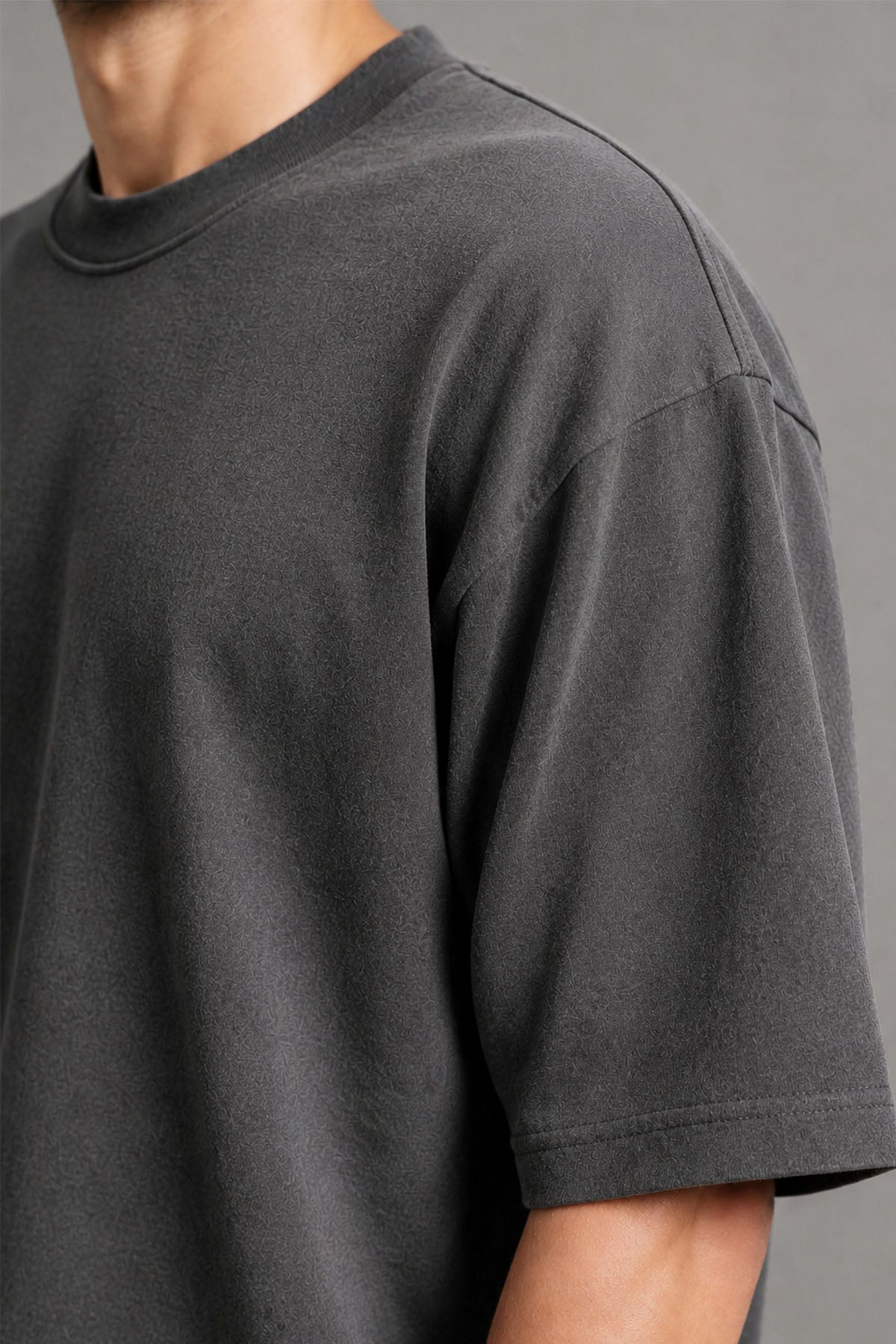 MEN OVERSIZED DOUBLE KNIT T-SHIRT
