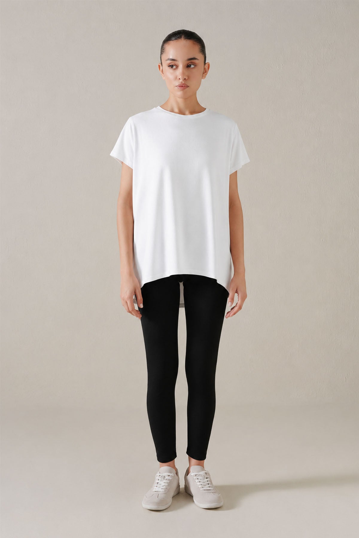 WOMEN SPLIT MESH TEE