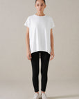 WOMEN SPLIT MESH TEE