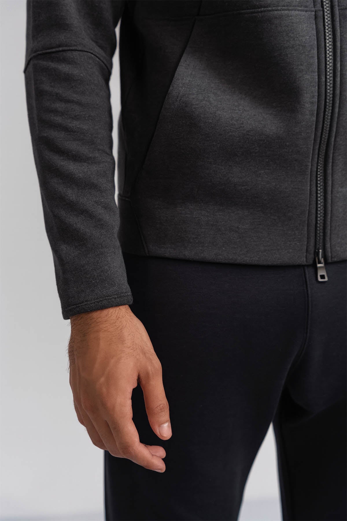 FULL ZIP HOODIE-DOUBLE KNIT