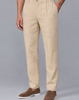 ELASTICATED PANTS-LINEN BLEND
