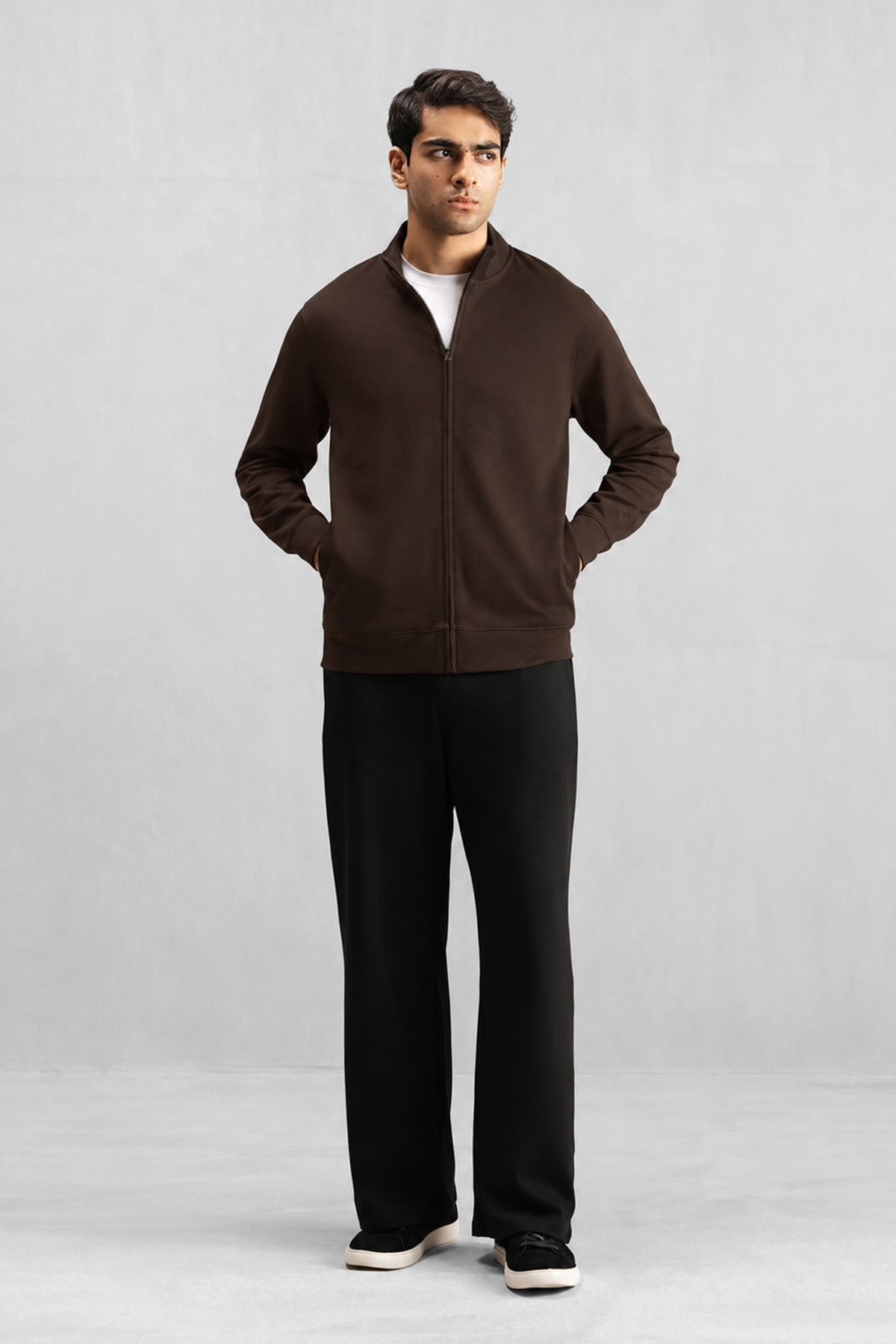 ZIPPER JACKET-DOUBLE KNIT