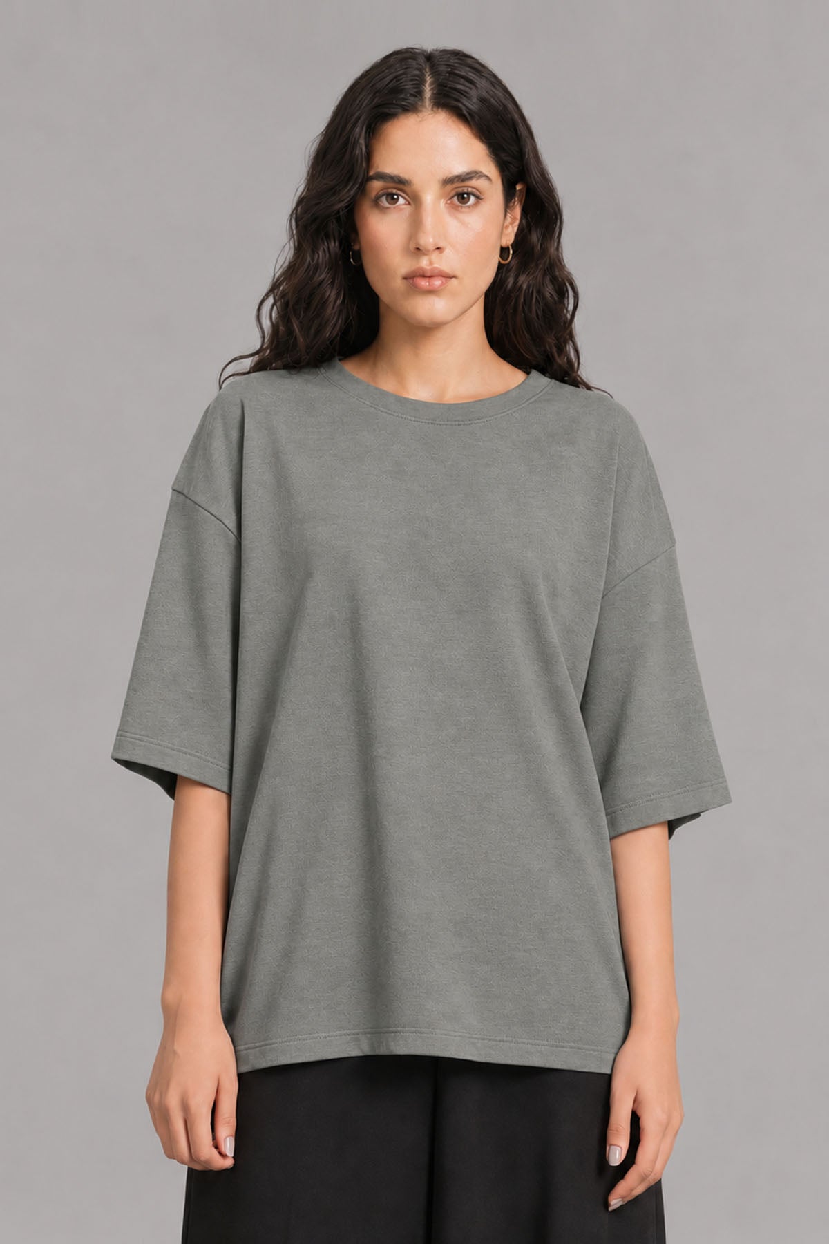 OVERSIZED-DOUBLE KNIT T-SHIRT