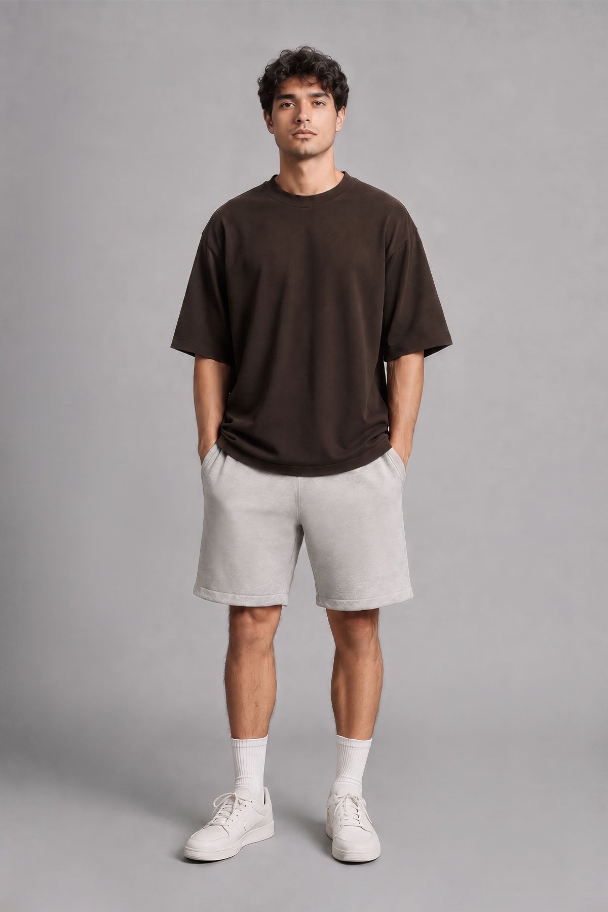 MEN OVERSIZED DOUBLE KNIT T-SHIRT