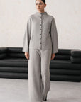 BUTTON-UP KNIT SET