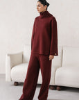 COWL NECK KNIT SET