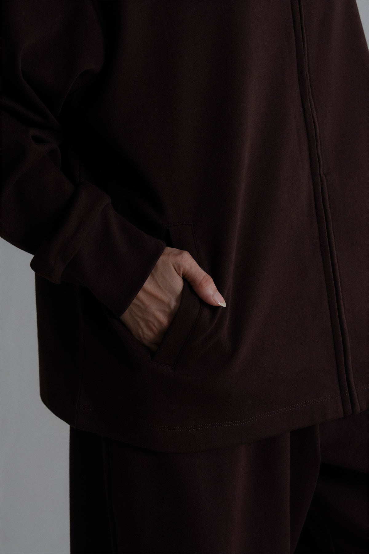 MOCK NECK ZIPPER -DOUBLE KNIT