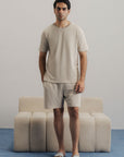 NIGHTSUIT - SHIRT AND SHORTS-100% SUPIMA COTTON