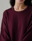 OVERSIZED CROPPED SWEATSHIRT-DOUBLE KNIT