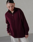 MOCK NECK ZIPPER -DOUBLE KNIT