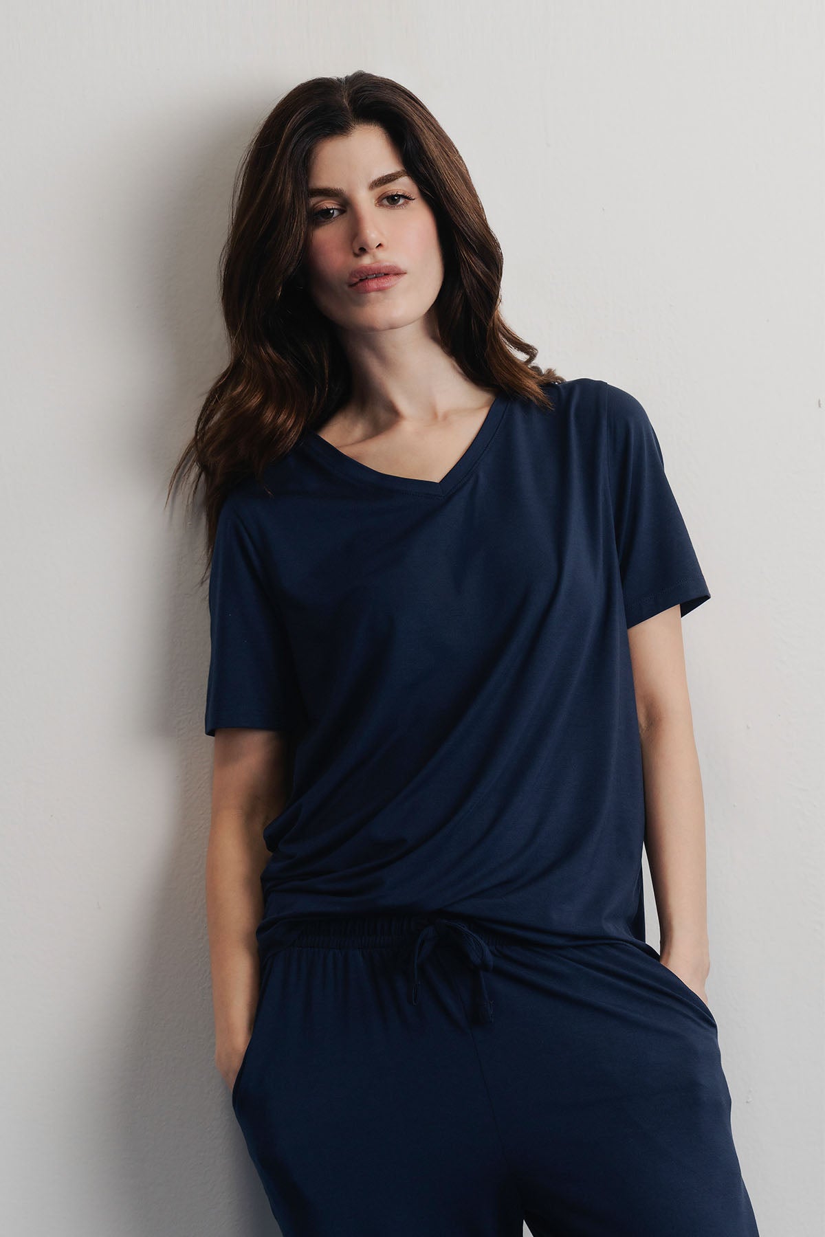 WOMEN V-NECK NIGHTSUIT CLOUDLUX