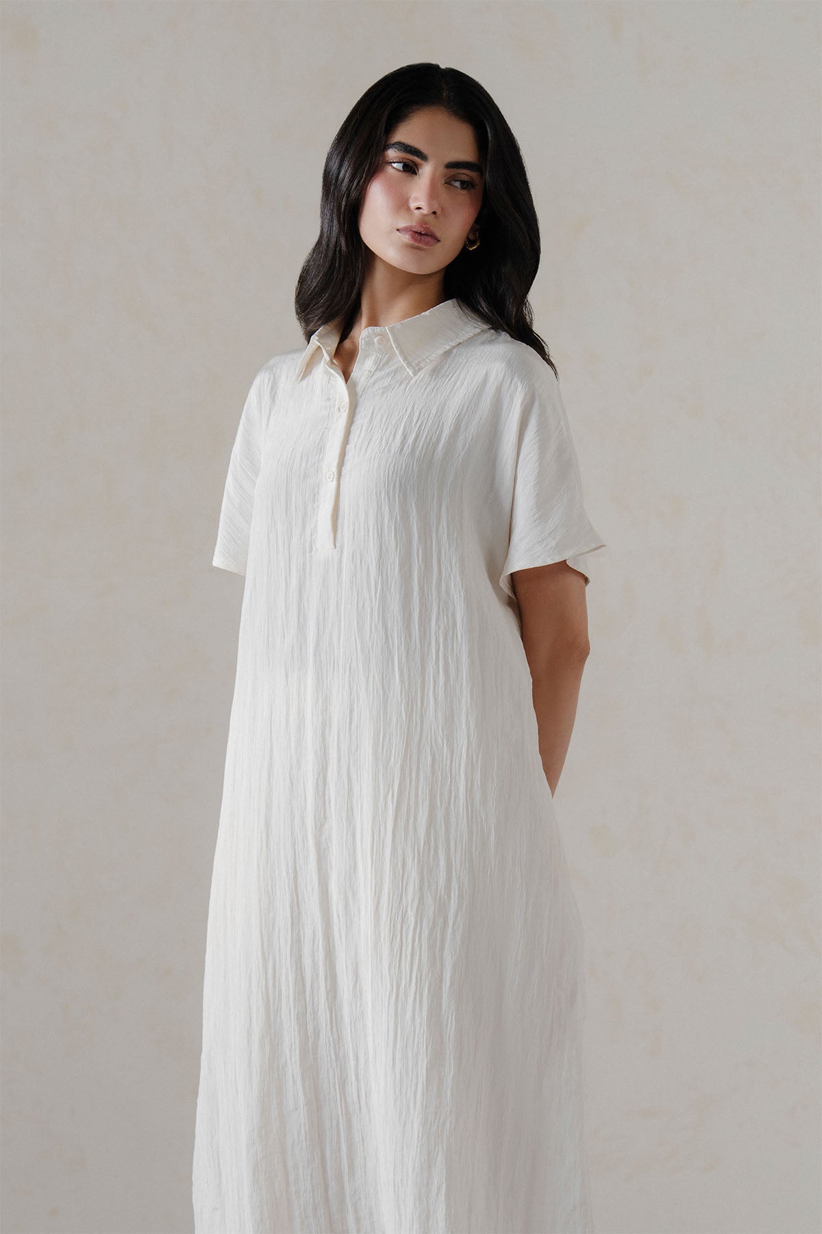 TEXTURED SHORT-SLEEVE TUNIC