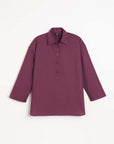 LINEN HALF PLACKET SHIRT