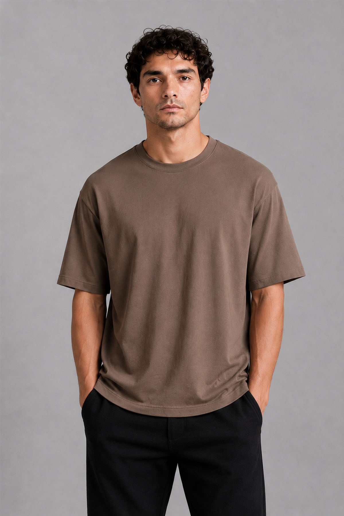 MEN OVERSIZED DOUBLE KNIT T-SHIRT