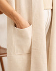 SLEEVELESS OPEN CARDIGAN
