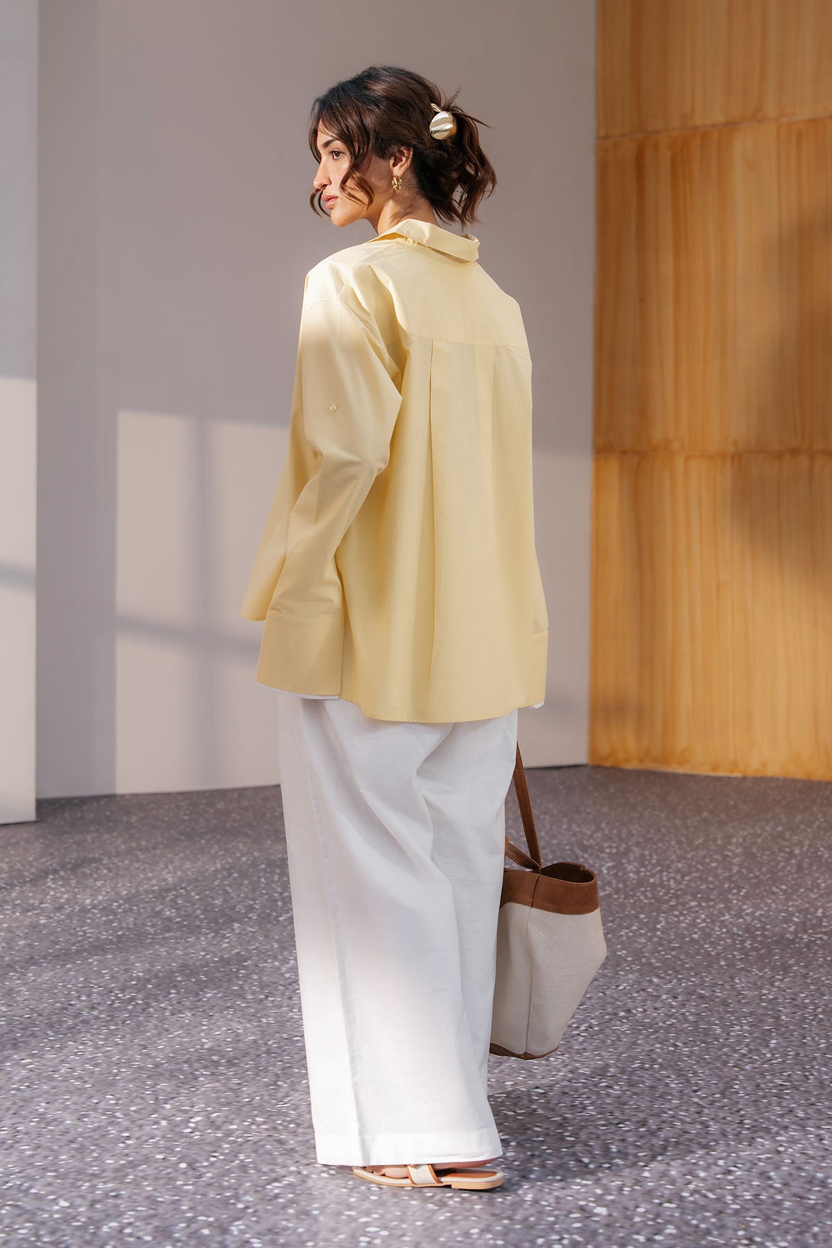 RELAXED DOUBLE CUFF SHIRT-POPLIN