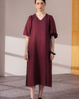 LINEN BLEND LONG DRESS