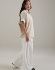 LINEN BLEND RELAXED TOP
