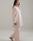 ELASTICATED RELAXED PANTS-100% LINEN