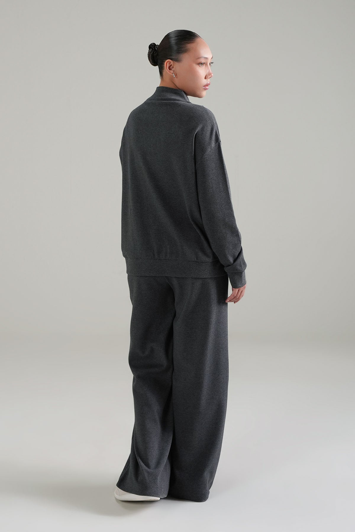 PLEATED WIDE LEG PANT-DOUBLE KNIT