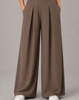 WIDE LEG PLEATED RELAXED PANTS-CLOUDLUX