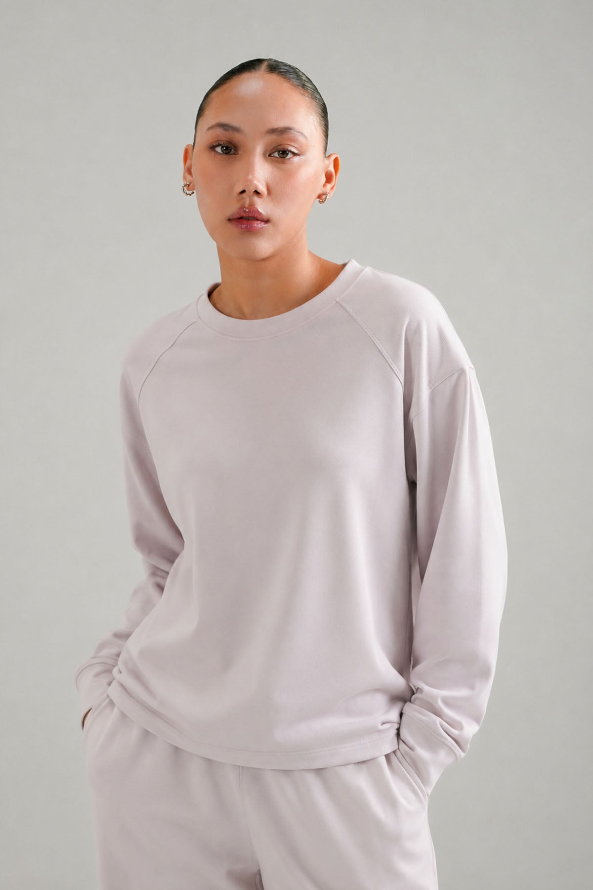 CREWNECK TOP-CLOUDLUX LIGHT