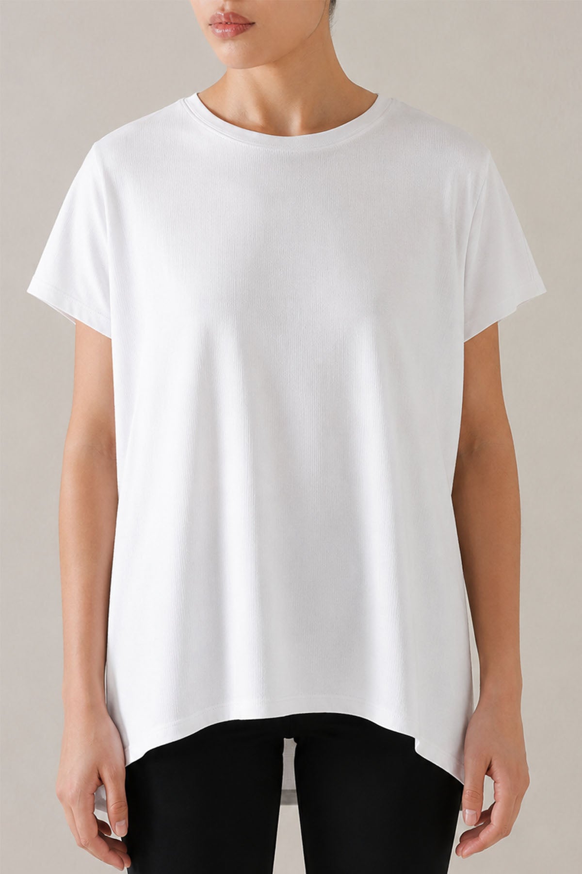 WOMEN SPLIT MESH TEE