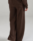 PLEATED WIDE LEG PANT - DOUBLE KNIT