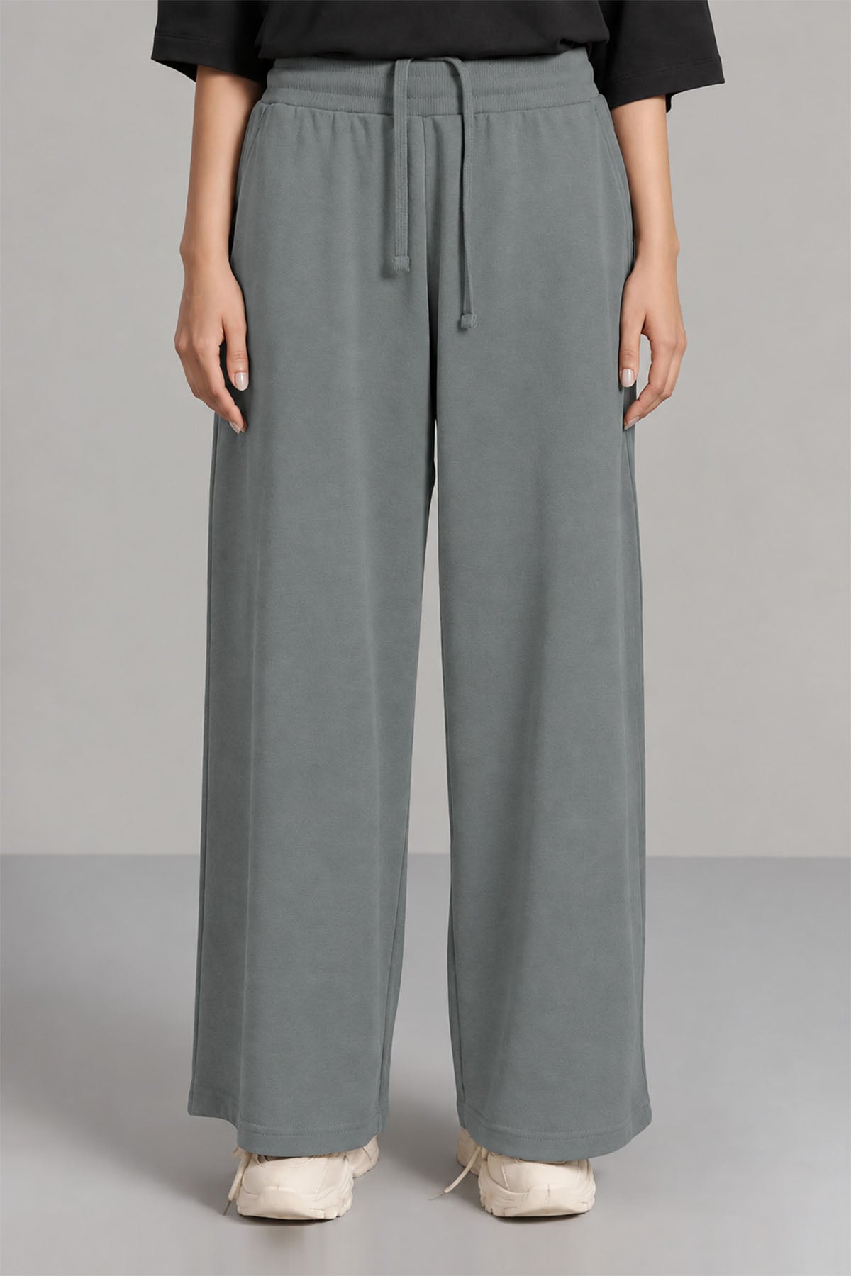 MOVE WIDE TROUSERS-DOUBLE KNIT