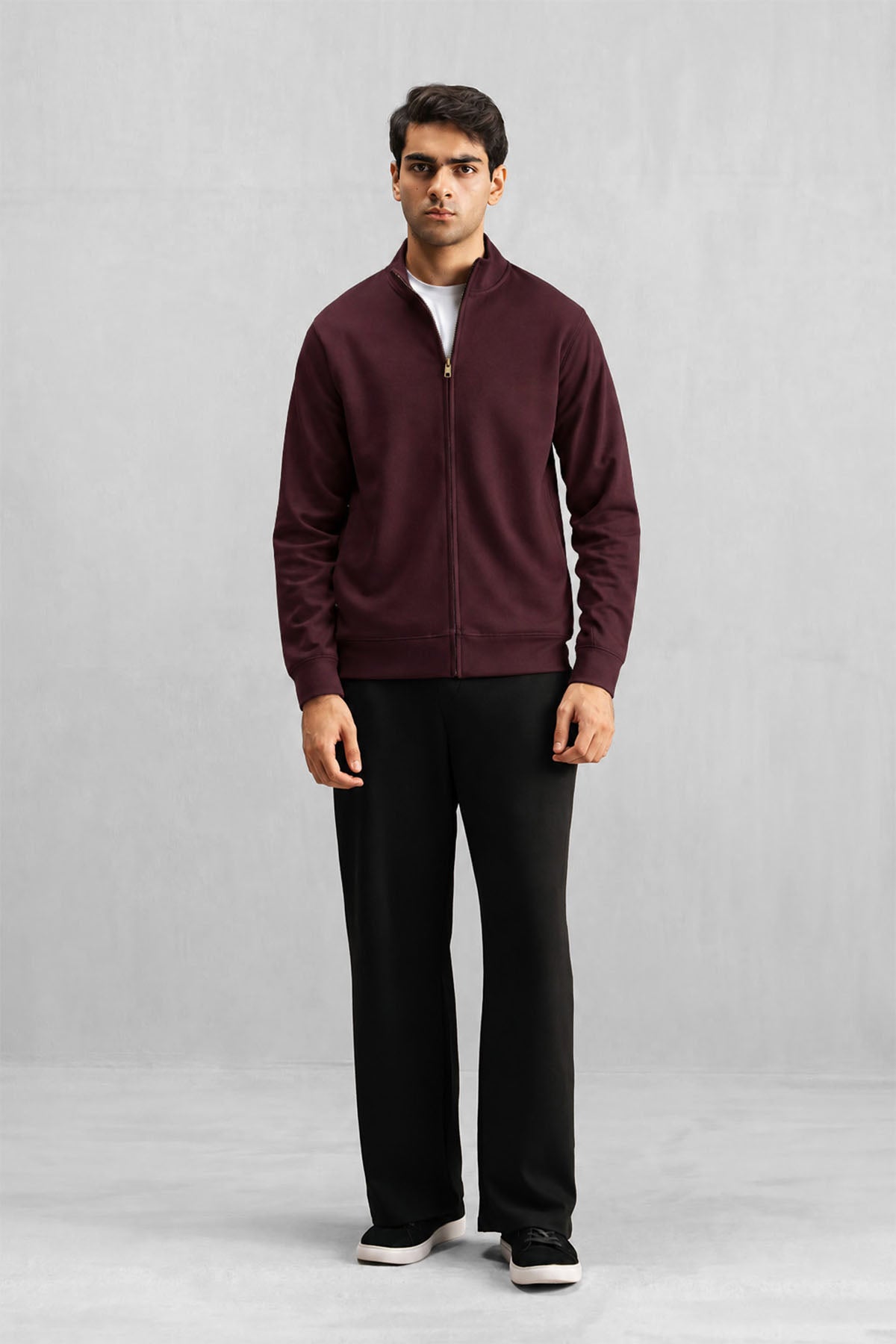 ZIPPER JACKET-DOUBLE KNIT