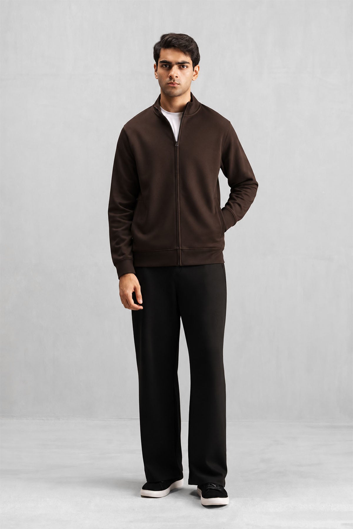 ZIPPER JACKET-DOUBLE KNIT