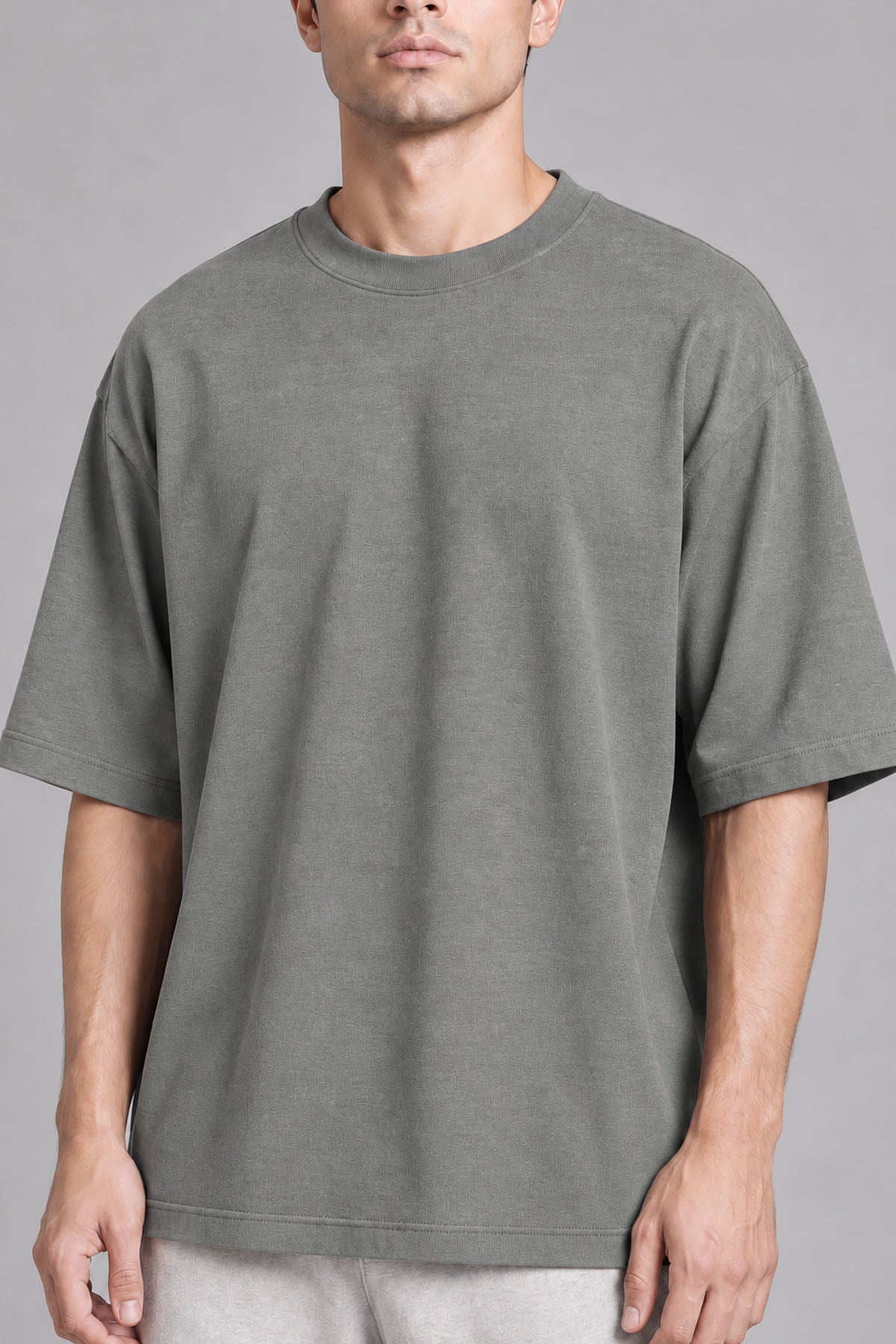 MEN OVERSIZED DOUBLE KNIT T-SHIRT