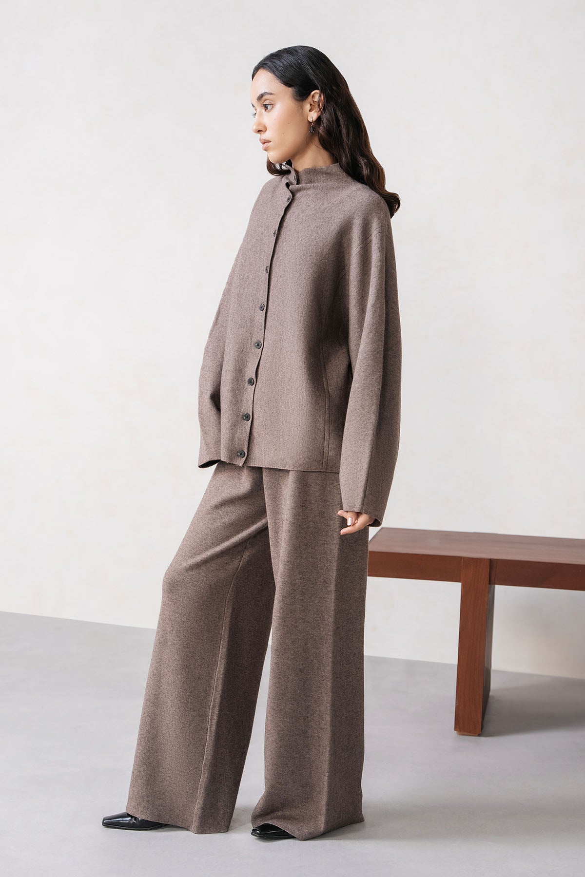 BUTTON-UP KNIT SET