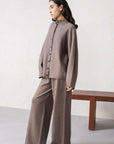 BUTTON-UP KNIT SET