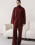 COWL NECK KNIT SET