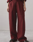 PLEATED WIDE PANTS-100% LINEN