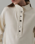 RELAXED PLACKET PULLOVER-CLOUDLUX LIGHT