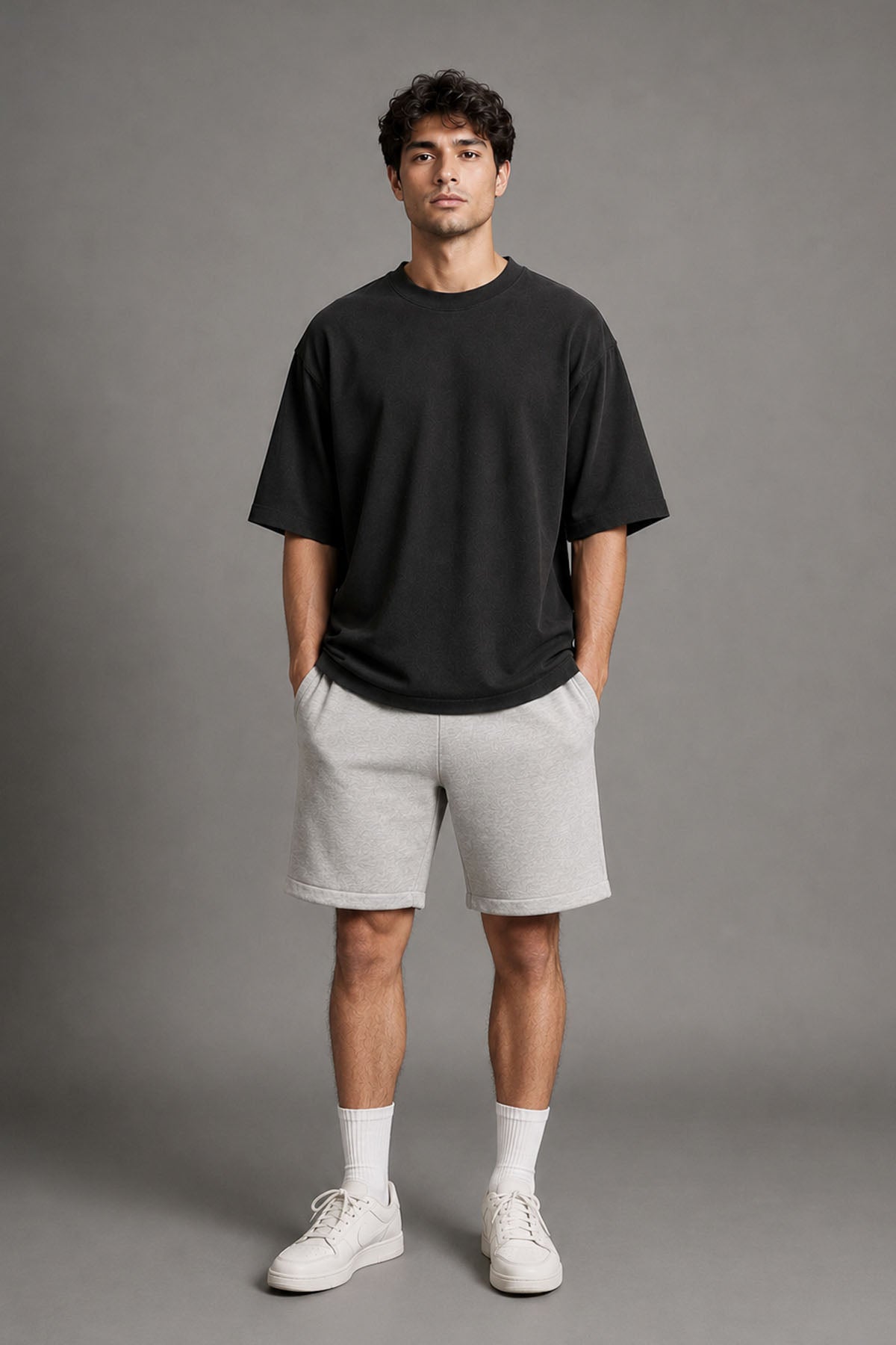 MEN OVERSIZED DOUBLE KNIT T-SHIRT