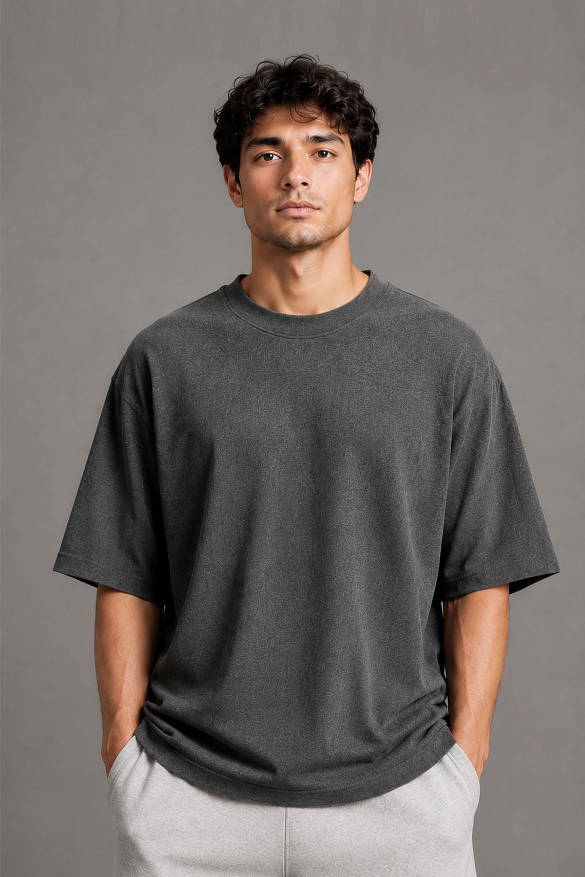 MEN OVERSIZED DOUBLE KNIT T-SHIRT
