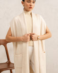SLEEVELESS OPEN CARDIGAN