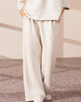 Wide Leg Relaxed Pant with Pocket-Cloud lux Light