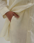 ELASTICATED RELAXED PANTS-100% LINEN